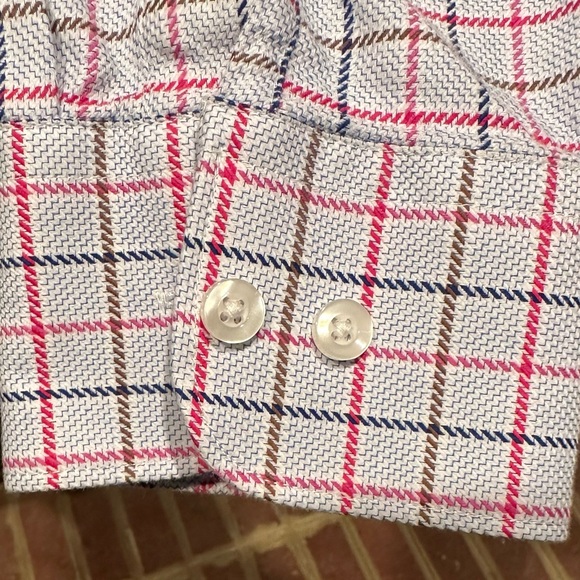 Men’s Tattersall Dress Shirt, Size 16 32/33 - Picture 6 of 8